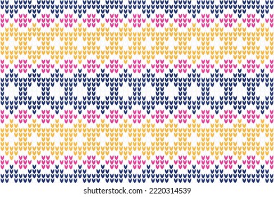 crochet stitches fair isle pattern background for fashion textiles, knitwear and graphics.