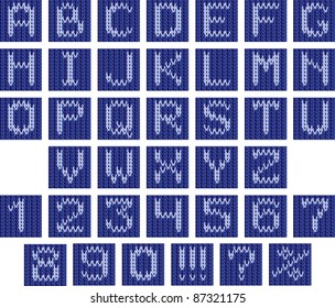 Crochet typeset. It's seamless (both horizontal and vertical )- so you can make different words without any white space, definitely if it was chrocheted on sweater or scarf.