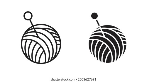 Crochet vector icon in solid and outline style