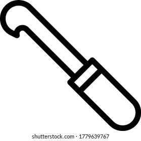 crochet vector thin line icon