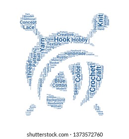 crochet word cloud. tag cloud about crochet