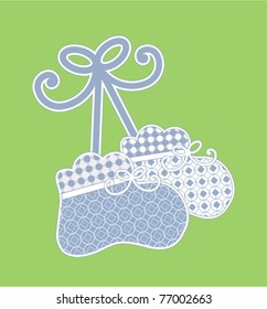 Crocheted baby booties