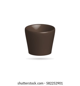 Crock, vector illustration on background.