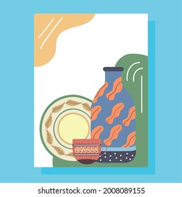 crockery porcelain set dishes poster