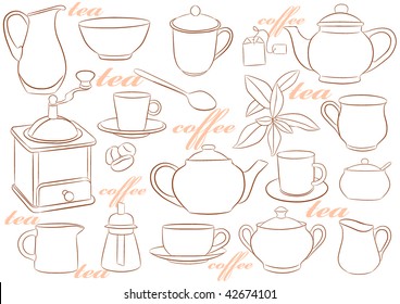 Crockery for tea and coffee