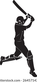 Crocket player silhouette vector on white background	