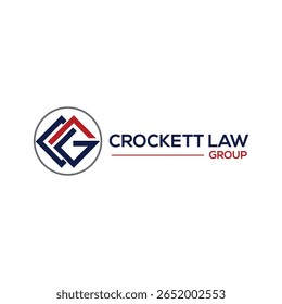 CrockettLawGroupLogo - Marca legal profissional para advogados e escritórios de advocacia. Designs confiáveis e confiáveis que transmitem experiência e justiça. Perfeito para a prática de direito corporativo, familiar ou penal
