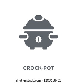 crock-pot icon. crock-pot design concept from Electronic devices collection. Simple element vector illustration on white background.
