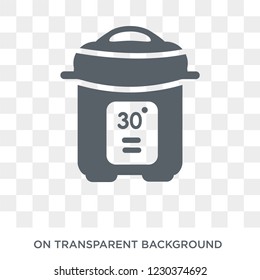 crock-pot icon. Trendy flat vector crock-pot icon on transparent background from Electronic devices collection. 