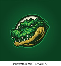 croco mascot logo ready to use for your e-sport team or your company and brand