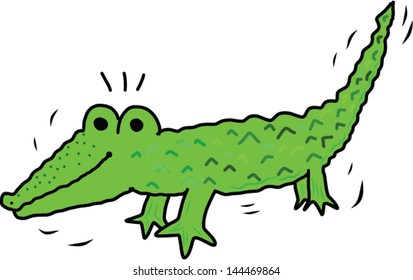 Crocodie cartoon vector,isolate on white background