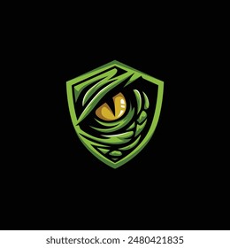 crocodile abstract logo modern style