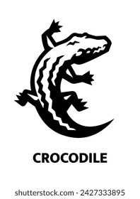 Crocodile, Aligator Logo. Vector illustration.