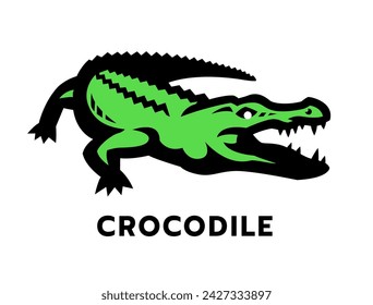 Krokodil, Aligator Logo. Vektorgrafik.