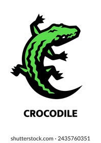 Krokodil, Aligator Logo. Vektorgrafik.