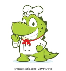Crocodile or alligator chef