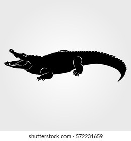   Crocodile, Alligator Icon On A White Background