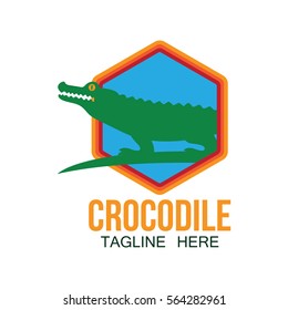 Crocodile, alligator logo design concept