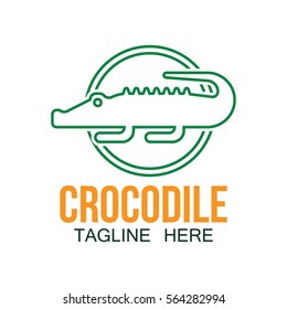 Crocodile, alligator logo design concept