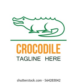 Crocodile, alligator logo design concept