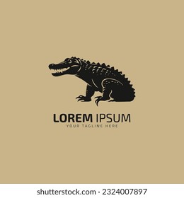 Crocodile or alligator logo vector. Abstract crocodile on skin background.