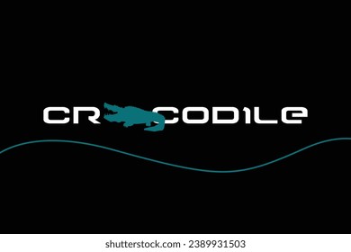 crocodile alligator predator reptile logo icon symbol