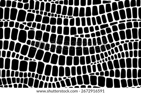 Crocodile alligator skin pattern of dinosaur or snake surface, vector background. Crocodile skin pattern of reptile snake or dragon scales texture, lizard animal abstract spots of alligator leather