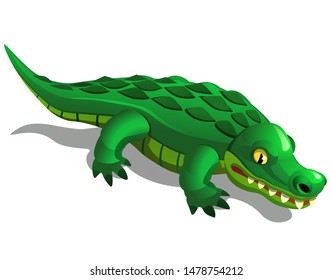 Crocodile. Alligator vector illustration isolated on white background.