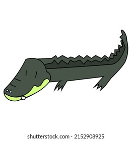 crocodile or alligator vector isolated
