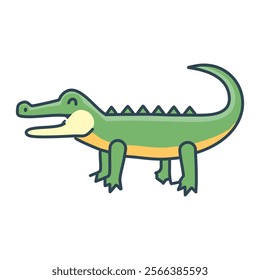 Crocodile animal cartoon icon vector illustration design