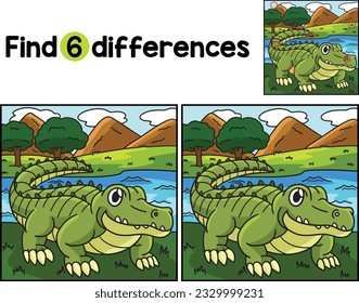 Animales Cocodrilos Encuentran Las Diferencias
