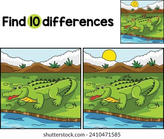 Crocodile Animal Find The Differences