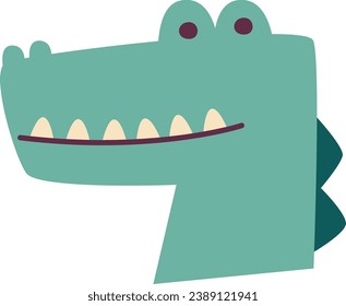 Crocodile Animal Head Vector Illustration
