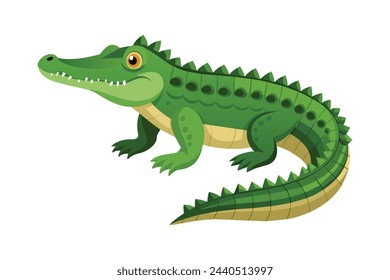 Crocodile Animal isolated flat vector illustration