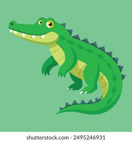 Crocodile Animal isolated flat vector illustration 