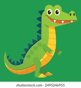 Crocodile Animal isolated flat vector illustration 