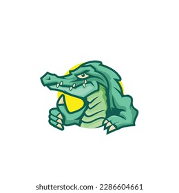 Vector del logotipo de mascota de animales de cocodrilo