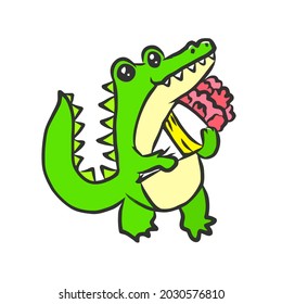 crocodile animal motif alligator animal welfare fo 7 8 vector design illustration print wall art poster canvas