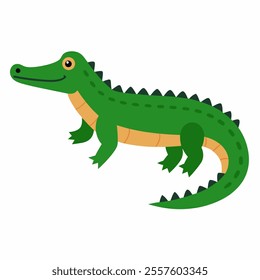 crocodile animal vector icon with white background