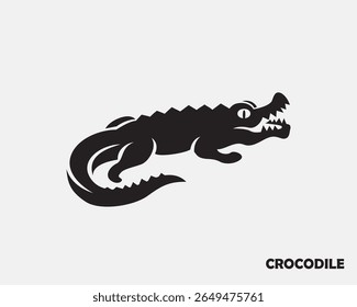 crocodile art style logo icon symbol design template illustration inspiration