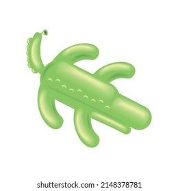 Crocodile Balloon Animal Icon Isolated