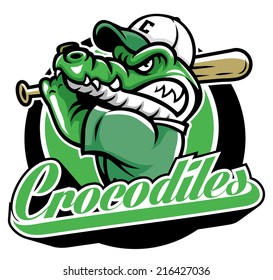  crocodile baseball mascot