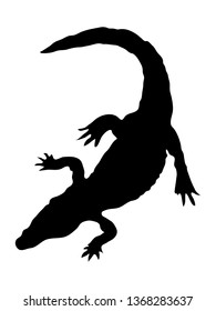 Crocodile black silhouette