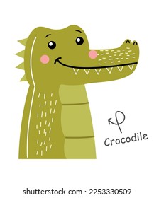 Crocodile Cartoon Charakter Vektor .