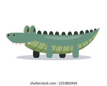 crocodile cartoon character vector illustration