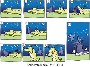 crocodile cartoon comic story