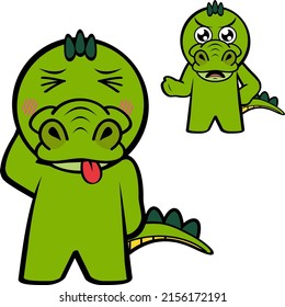 crocodile cartoon expressions pack in vector format