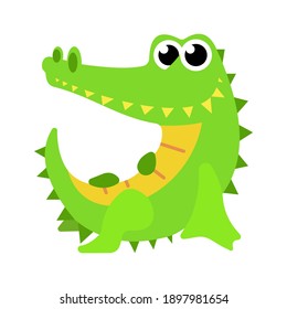 Crocodile cartoon isolated on white background