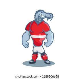 Crocodile cartoon mascot design illustration