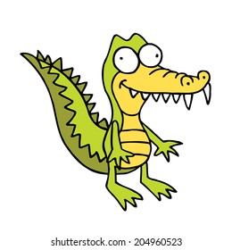 crocodile cartoon smiling alligator funny character